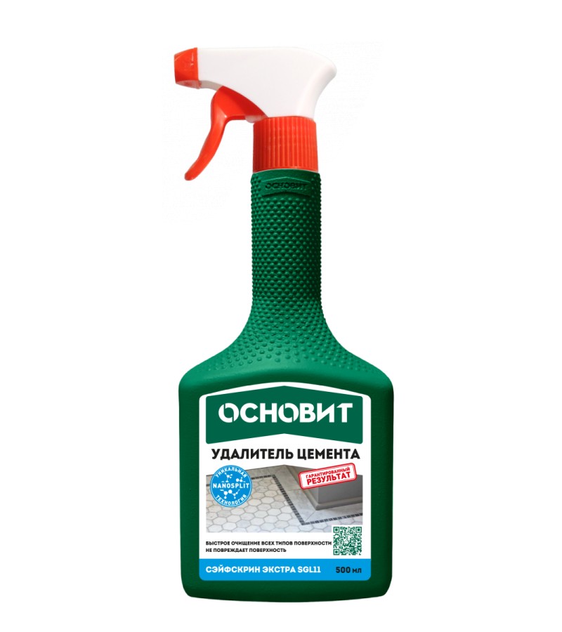 ცემენტის მოსაშორებელი საშუალება OSNOVIT СЭЙФСКРИН ЭКСТРА SGl11   (0.5 ლტ)
