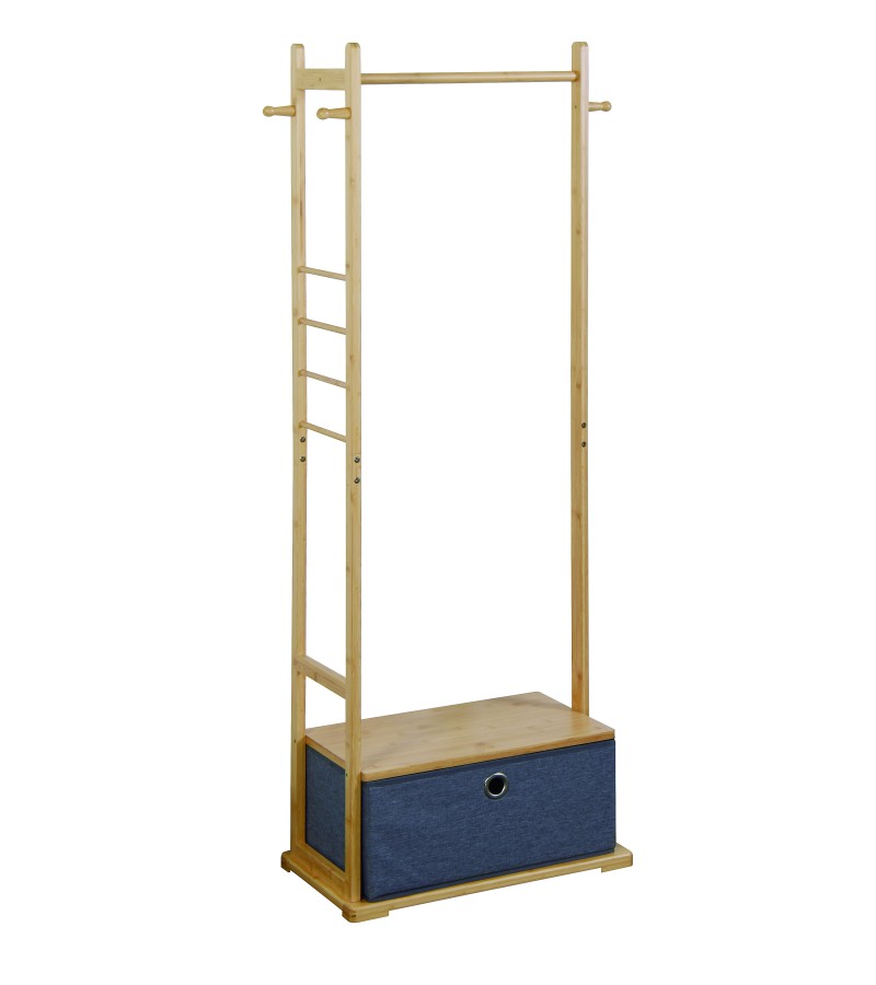 ტანსაცმლის საკიდი ბენჩით და სათავსოთი  #CY24002  ზომა: 65.5*35*160 სმ