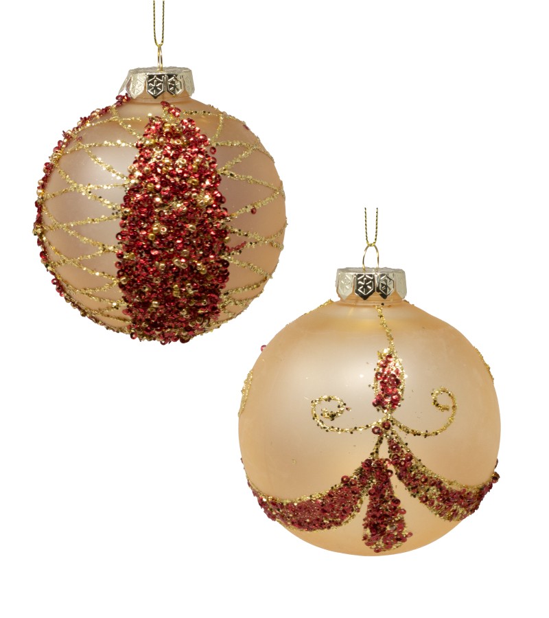 საახალწლო სათამაშო   ბურთულა 2ც 10 სმ  (SLSD-2544)  #44