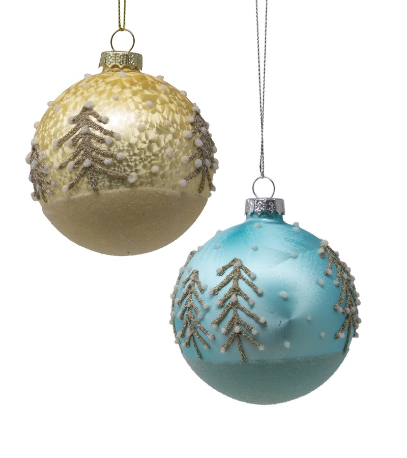 მინის საახალწლო სათამაშო  2ც  (SLSD-2514)  #14  ზომა: 8სმ