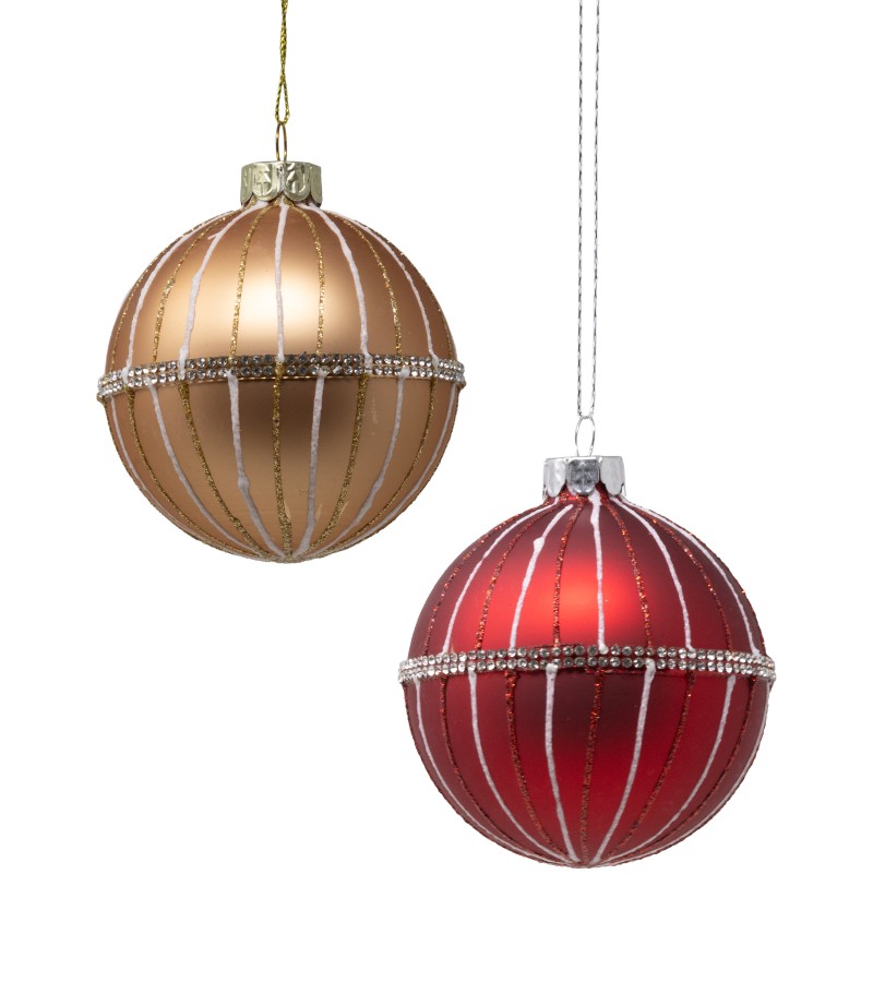 მინის საახალწლო სათამაშო  2ც  (SLSD-2510)  #10  ზომა: 8სმ