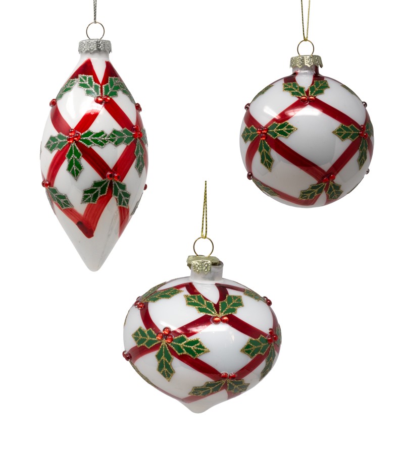 მინის საახალწლო სათამაშო  3ც  (SLSD-2521)  #21  ზომა: 8სმ