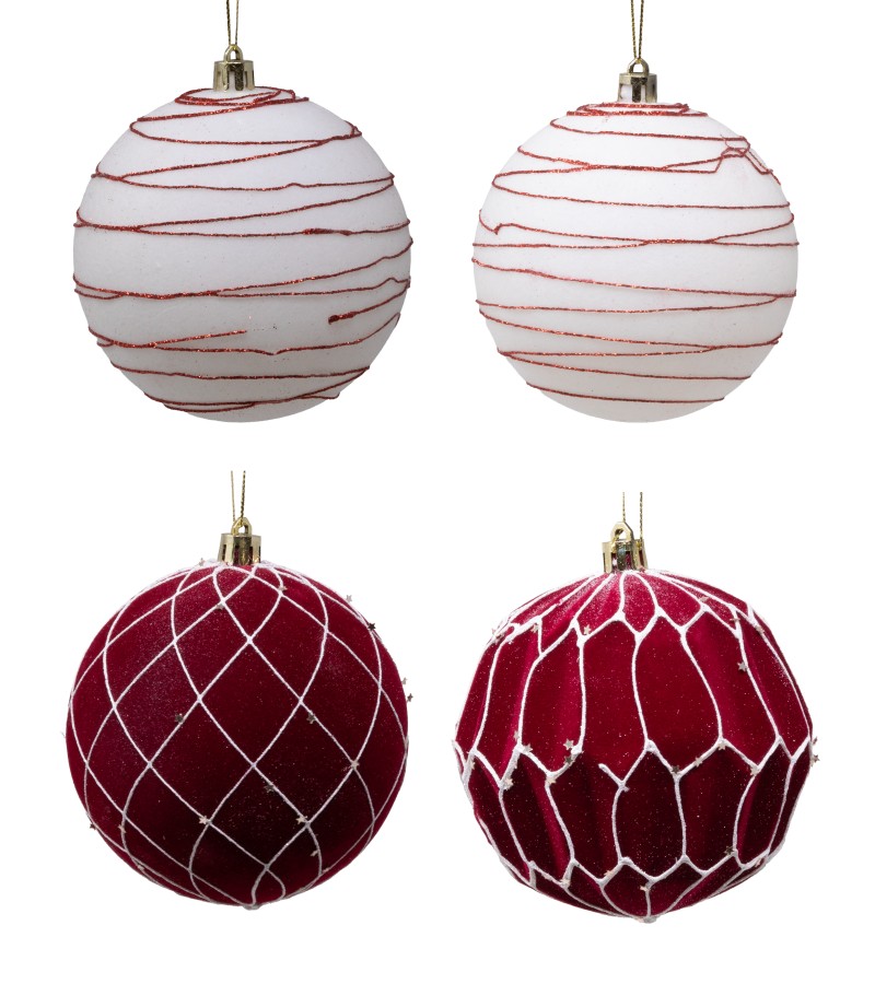 საახალწლო სათამაშო   ბურთულა 4ც 10 სმ  (SLSD-2554)  #53