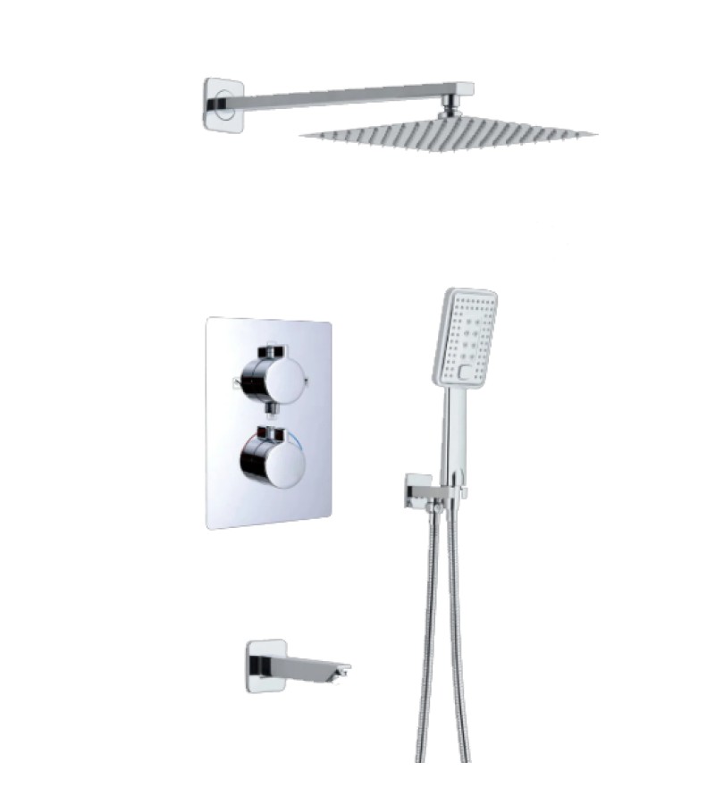 კედელში ჩასასმელი სისტემა თერმოსტატით Chrome D.052  მწარ. DUXXA