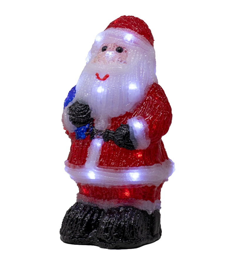 საახალწ. დეკორატ. ქანდაკება განათებით თოვლის ბაბუ  OYDS-30-30-15    ზომა: 41*36*64