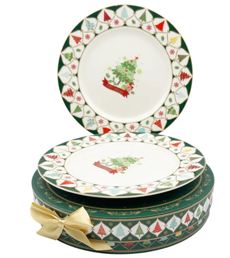 საახალწლო კერამიკული  თეფში  2ც  10  LC023S2/228