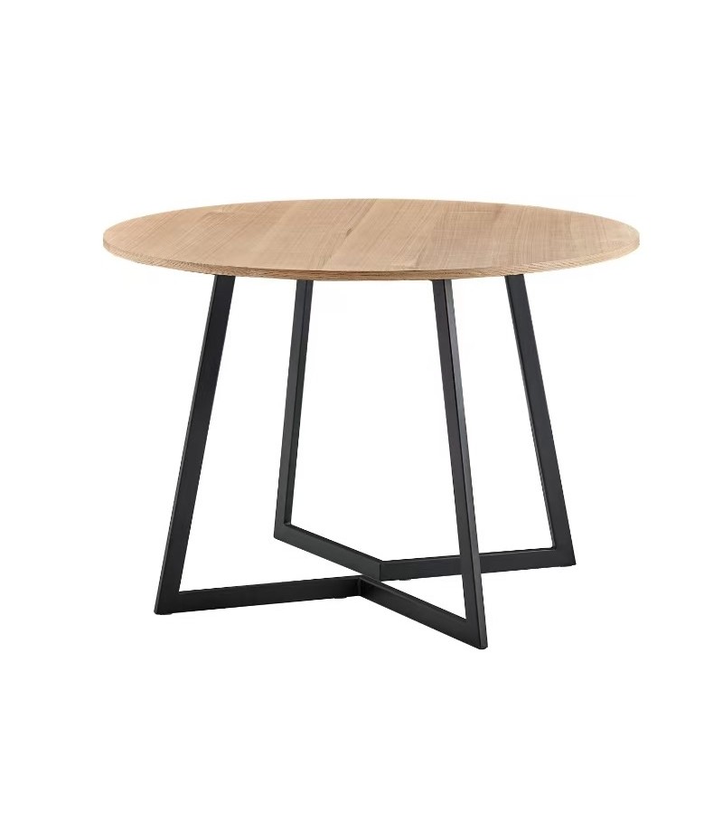 სამზარეულოს მაგიდა  მრგვალი DT086  MDF ASH WOOD VENEER   ზომა 110*75