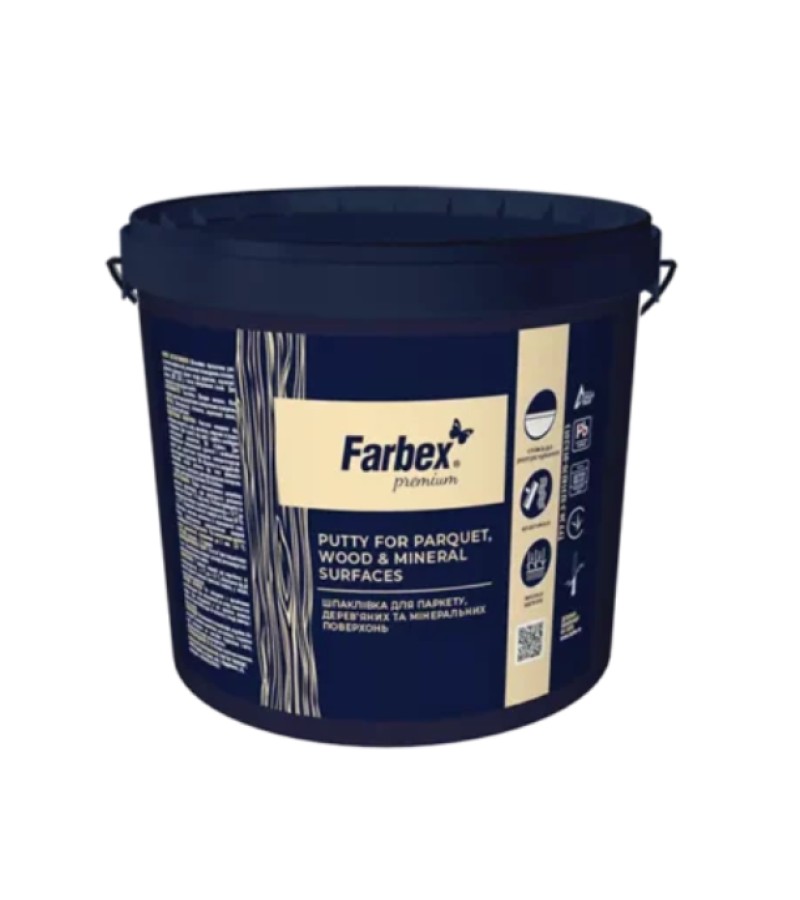 ფითხი პარკეტის -ხის და მინერ. ზედაპირის TM FARBEX  дуб  0.7კგ.  