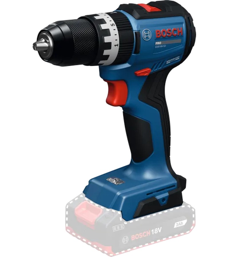 ელ.დრელე ელემენტით  GSB 18V-52 2X2AH  #06019S012C    მწარ. BOSCH