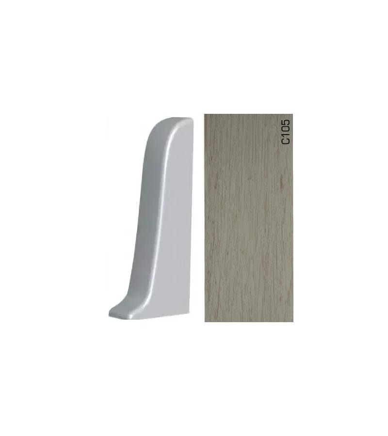 პლასტ. პლინტუსის ფიტინგი  APOLLO GLOSS -  მარცხენა დაბოლოება  C-105  პრიალა