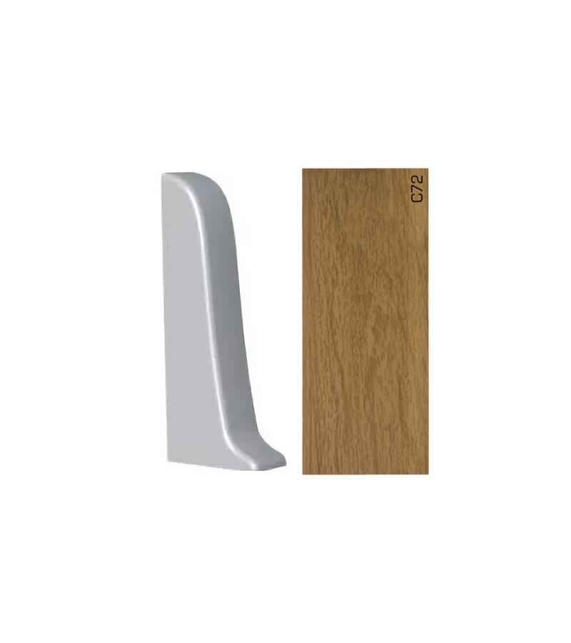 პლასტ. პლინტუსის ფიტინგი  APOLLO GLOSS -  მარჯვენა დაბოლოება  C-72  პრიალა