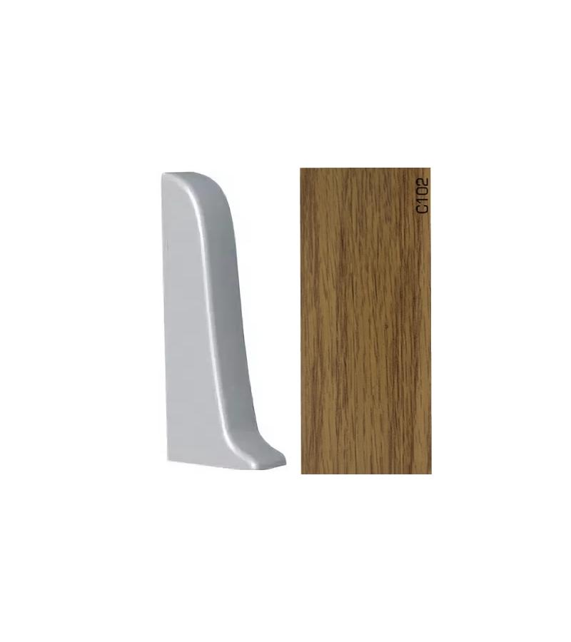 პლასტ. პლინტუსის ფიტინგი  APOLLO GLOSS -  მარჯვენა დაბოლოება  C-102  პრიალა