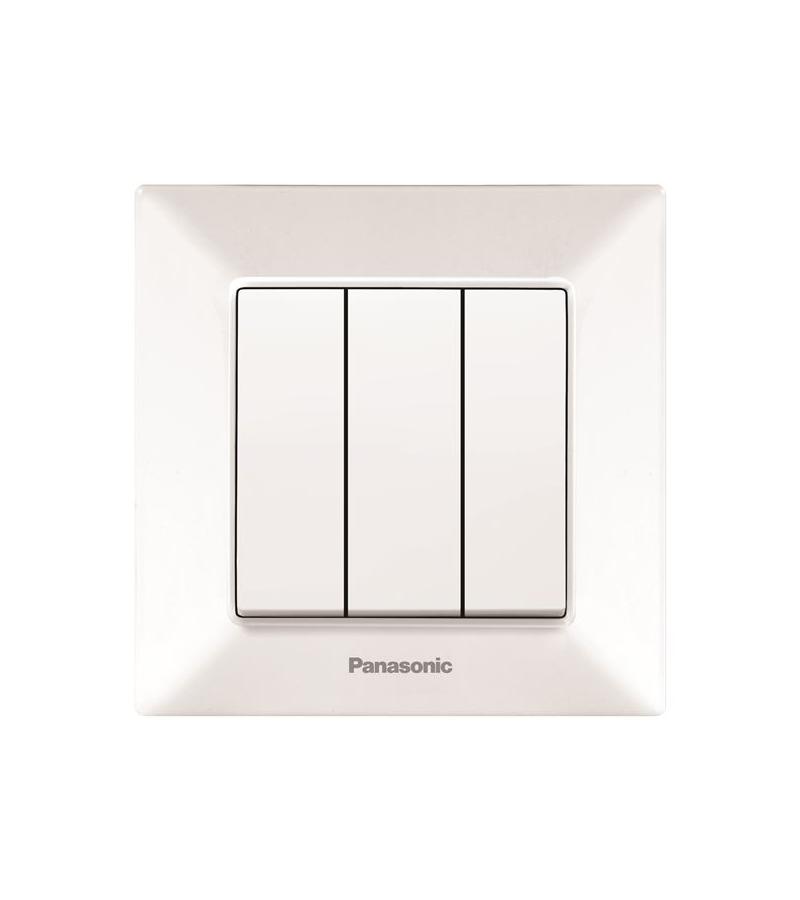 გადამრთველი  PANASONIC ARKEDIA SLIM  3-ნი თეთრი