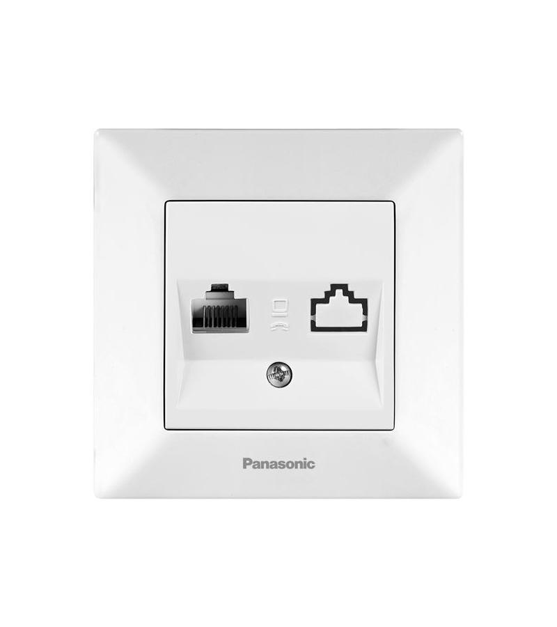 როზეტი  PANASONIC ARKEDIA SLIM  კომპ. Tekli Data  თეთრი