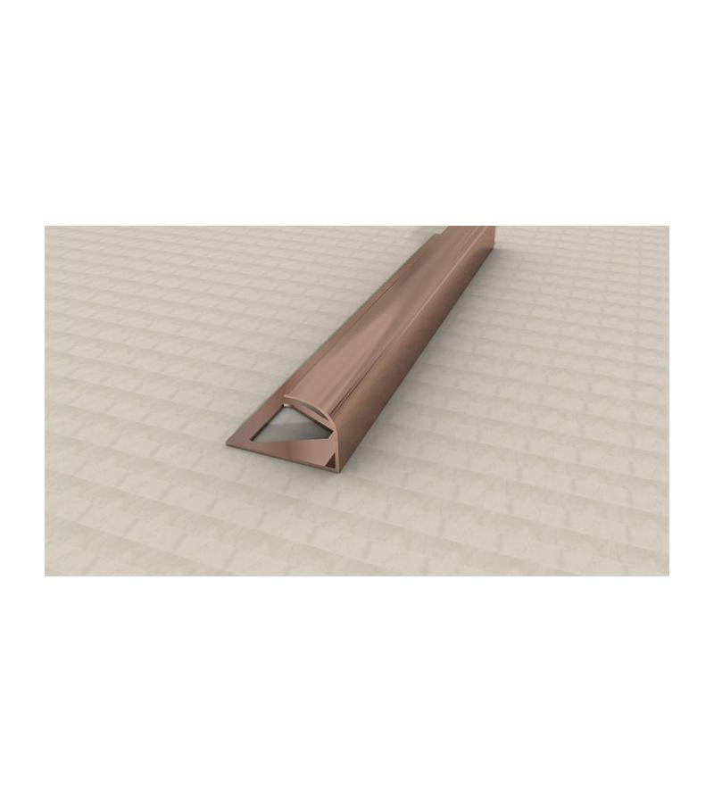 Aluminum outer corner of tile SMT-1004 10mm 2.7m BRONZ dark. SAMET