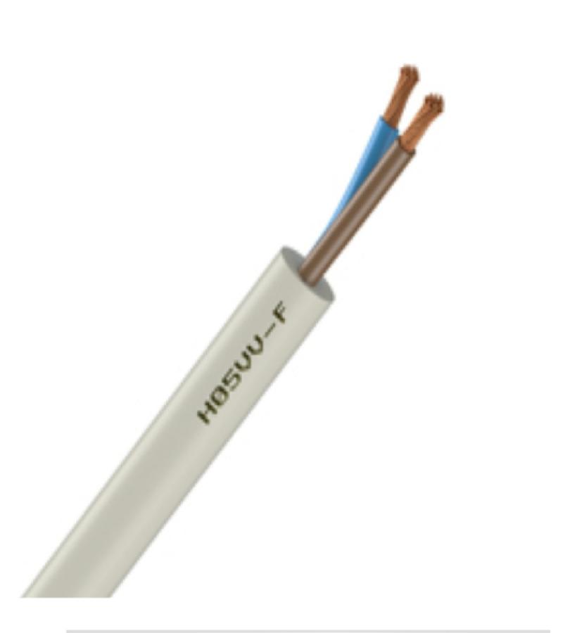 ელ.სადენი  2 * 1.5  H05VV-F მრგვალი,  თეთრი Delta Cable