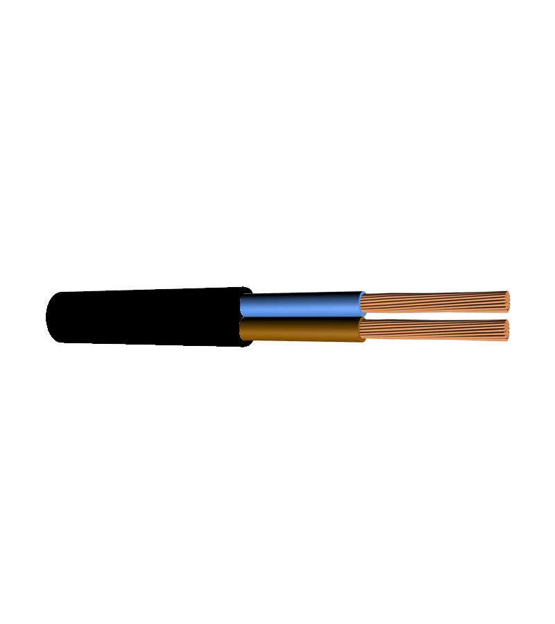 ელ.სადენი  2 * 1.5  H05VV-F მრგვალი,  შავი Delta Cable