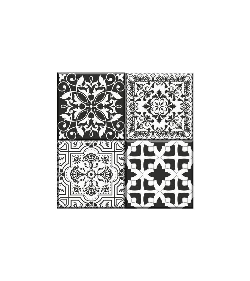 კერამიკ. ფილა  NOTTE  BLACK-WHITE  SERAMIKSAN  30*30